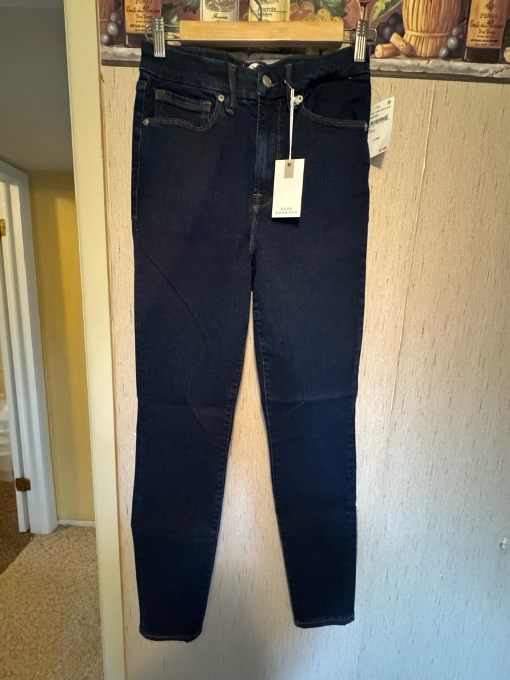 Good American Always Fits Good Waist Skinny Jeans NWT Size 6-12 Blue821